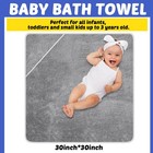 4 Pack Soft 100  Coral Fleece Hooded Baby Bath Towels  Gray