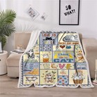 Cat Blanket  Cat Themed Print Throw Blankets 60 X 50  Cat Lady Gift Ideas