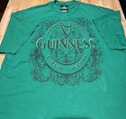 Guinness Official Merchandise Graphic T-shirt     Xl     Green     100  Cotton