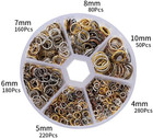 970 Pcs Multicolour Metal Jump Rings Small Crafts Jump Jewelry Connectors Assort