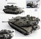 88model 1 72 Merkava 4m   Trophy Aps   Al-aqsa Flood  resin Toy Tank Model 