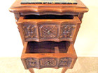 Vtg Marble Top Nightstand Vtg French Nightstand Carved Walnut End Table Ship  25