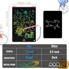 2 Pack 12 Inch Lcd Writing Tablet Colorful Doodle Board Eye Protection Drawing