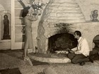 Vincent Price Estate Candid Photo Of First Wife Edith   Vincent At Home  56g