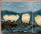 3 Germany - Antique Art Nouveau Majolica Tiles Set  C1900