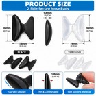 6-40 Pc 2 Side Anti-slip Silicone Stick On Nose Pad For Eyeglasses Sunglasses