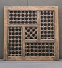 Vintage Hand Carved Wood Lattice Panel Shutter Rustic Wall Architectural Reclaim