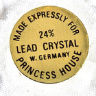 Vintage Princess House Coaster Set Of 4 Clear Glass 24  Lead Crystal W Germany