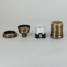 New  Vintage Style Antique Brass Med Base Keyless Lamp Socket  