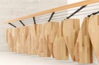 Indoor Space-saving Straight Staircase Kit Central Stringer Beech Alternate Step