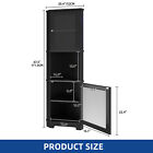 5-tier Corner Cabinet Bookshelf Storage Adjustable Shelves Office Living Room