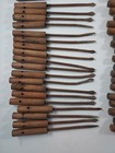 Rusty Lot 77 Vtg Antique  Wood Capstans Dowel Style Regulator Regulating