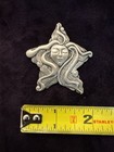 Vintage Jj Jonette Jewelry Pewter Star Brooch