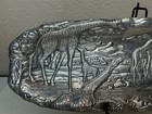 Vintage 1988 Arthur Court Cast Aluminum  safari  Giraffe Oblong Serving Tray