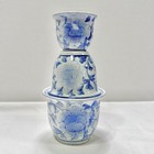Set Of Sm Vintage Chinese Blue And White Porcelain Jardiniere Nesting Planters