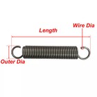 Expansion Springs Extension Tension Spring Wire Dia 4 0mm Od 20-43mm L 70-300mm