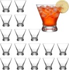 Useekri 18pcs Stemless Martini Glasses Bulk Set  8oz Coupe Cocktai Glasses Fo   