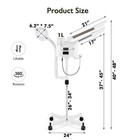 New Portable Hot cold 4in1 Facial Steamer 5x Led Magnifying Lamp Skin Spa Beauty
