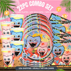Hugggy Wugggy Party Supplies Happy Birthday Centerpiece Decoration Cup Plate
