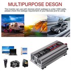 2000w Car Power Inverter Dc 12v To Ac 110v Converter 2usb 4ac Lcd Display Silver