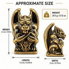 Mini Brass Gargoyle Figurine  Gothic Desk Decor  Tiny Guardian Statue