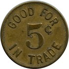 Columbia City  Indiana In Rhoads Bros  Pool Room Good For 5   Trade Token