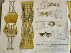 Antique 1895 Sunday Times Herald Uncut Paper Dolls And Costumes Must -see    