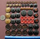 Antique Vintage Vegetable Ivory Buttons Vi 60 Pcs Sets Pairs Matching   Lot 14