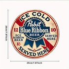 2d Flat - 1pc Vintage Pabst Blue Ribbon Beer Metal Sign 8x8 Inches 2d Flat With