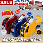 Mx-5500 8 Digits Price Tag Gun Marking Machine W sticker Labels Ink Roller Us 