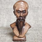 Antique Vietnam Stone Carved Statues Man Woman Busts Under 4  Tall Very Detailed