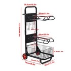 Rolling Saddle Rack Cart With Basket     Heavy Duty Saddle Stand For Horse Gear