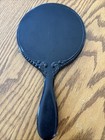 Vintage Art Nouveau Deco Scrolled Design Beveled Hand Mirror Antique