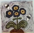 Floral Garden I    primrose    Primitive Hooked Rug Craft Pattern Heart To Hand 2000