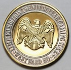 Westward Ho -  20 Las Vegas Casino Silver Gaming Token - 24k Hge -  999 Fine