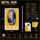 Rusted Vintage Pirelli Tire Heavy Metal Garage Sign   40  60 Cm  15 7     23 6  