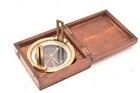 Rare  Antique 1900 s Brass Surveying Surveyor s Sight Compass W  Original Box