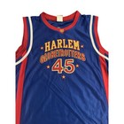Vintage Harlem Globetrotters Basketball Jersey Mens Small Blue Excellent 45 Star
