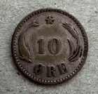Denmark  10 Ore  1894 h  Vbp  Km 795 2
