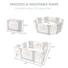 Castle Foldable Baby Playpen 14 Panel Safety Play Yard W activity Wall   Board