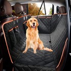 Seat Cover Rear Back Car Pet Dog Travel Waterproof Bench Protector Luxury -black