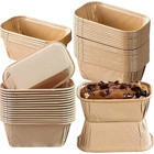 50pcs Rectangular Loaf Cake Cases     Greaseproof Paper Baking Moulds