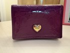 Coach Purple Heart Business Card Case   Coin Purse Card Holder