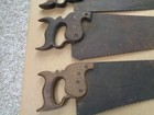 Antique Hand Saws Lot Of 10  Atkins  Disston  Simonds  Split Nut  england 