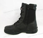 Nib Men s Tactical Boots 8  Black Combat Military Work Shoes Zipper  Sizes 6-15 