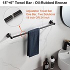 Bathroom Accessory Set Towel Bar Hook Toilet Paper Holder Bronze 4 Pcs Bgl