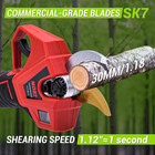 21v Electric Pruning Shears 2pcs Motor Rechargeable Batteries Pruner Lcd Display