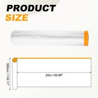 65 6ft X 118 1  Plastic Sofa Couch Cover Furniture Protector With Adhesive Strap
