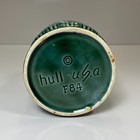 Vintage Hull Pottery F84 Green Glazed Pedestal Planter Vase Flower Usa