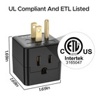 3-pack Adapter  Multi Plug Wall Outlet Extender  Grounded Wall Tap Power Plug